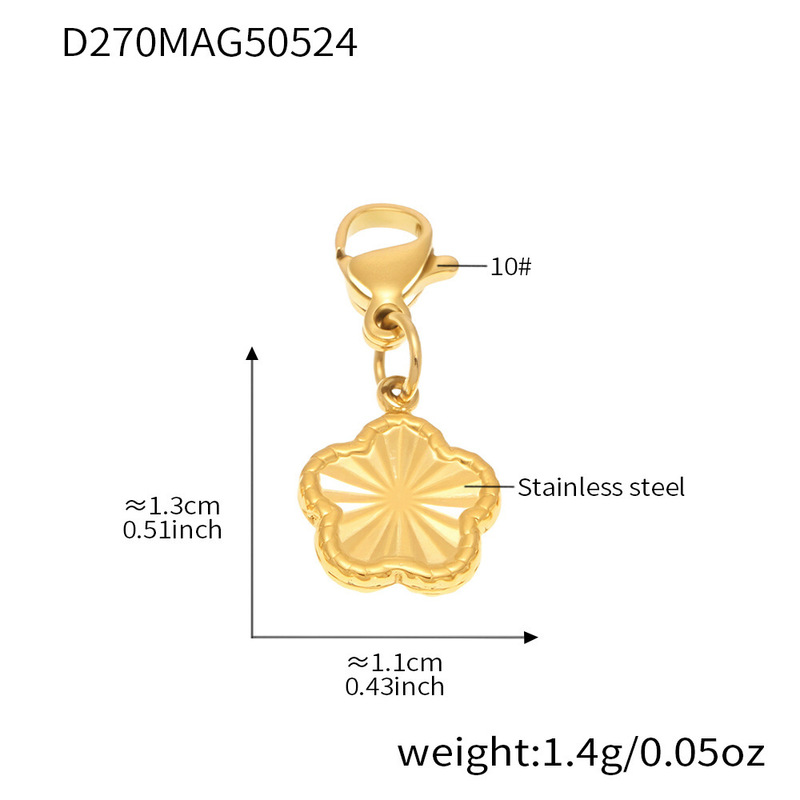 Mili メッキ 18 K 厚いゴールド DIY エナメル釉シングルペンダントニッチファッションパーソナライズされたマリンアクセサリー卸売|undefined
