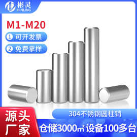 304不锈钢销钉圆柱销定位销GB119实心固定销子销轴M1M2M3M4M5M6M8