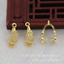 平安扣手工DIY主体发簪瓜子扣保色铜9*16MM古风手作材料B3277