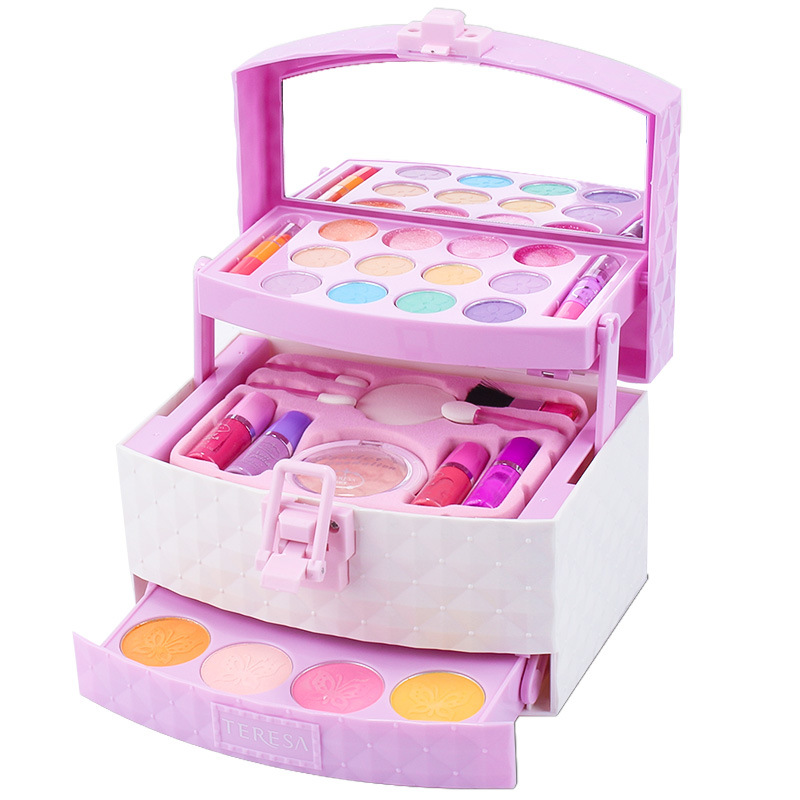 Dulisa Juego de maquillaje de cosméticos para niños Tocador para niñas