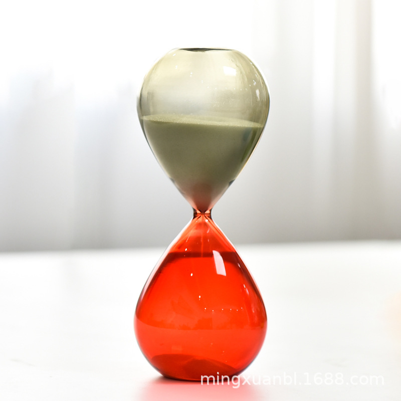 Nordic hogar vidrieras reloj de arena temporizador 30 minutos de dos colores regalo creativo decoración de escritorio regalo