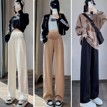 孕妇阔腿裤2024春秋新款宽松垂坠感休闲香蕉裤直筒裤运动孕妇长裤