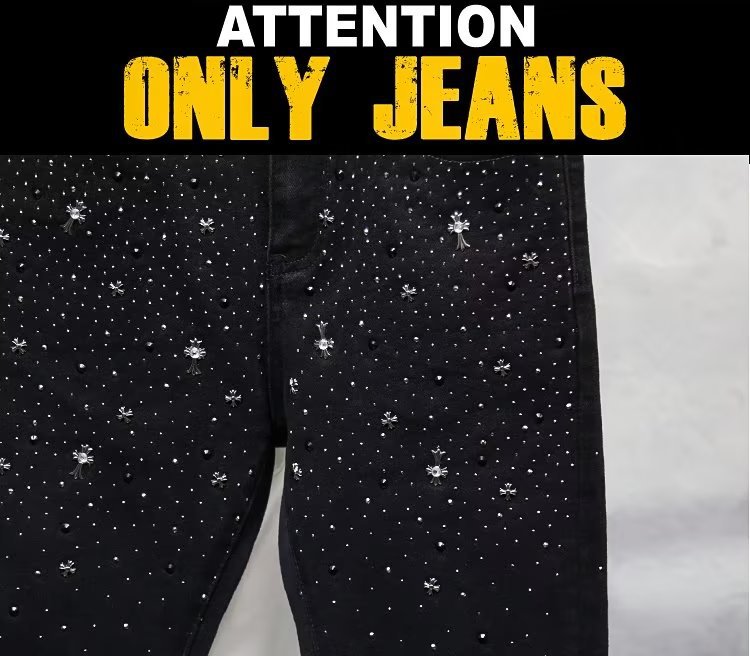 Schwarze Jeans, Trendmarke für Herren, High-End-Heavy-Industrial-Hot-Diamond-Slim-Fit, Herbst-High-Street-elastische Jeanshose_voghion.com