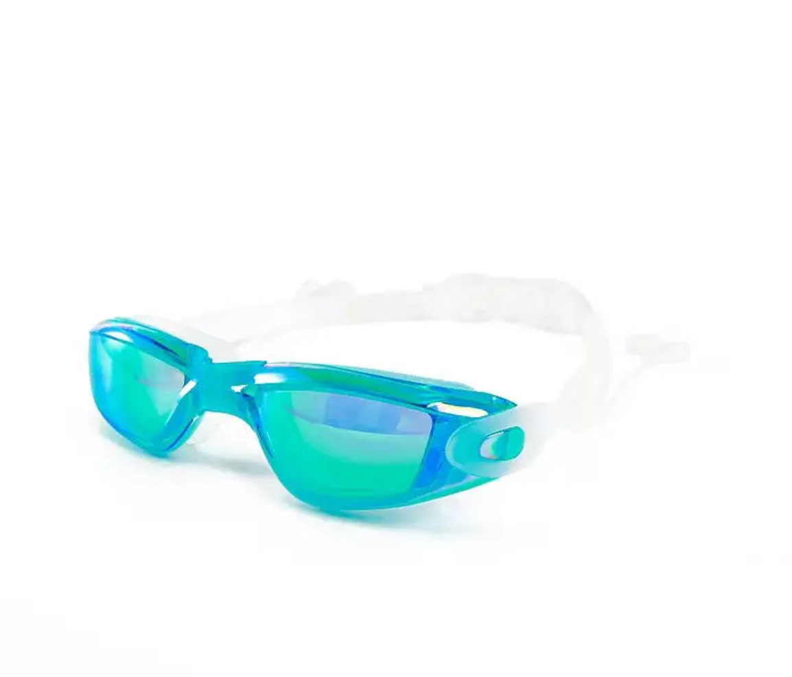 7001 청록색 김서림 방지 전기 도금 성인용 수영 고글 + 고급 거울 상자