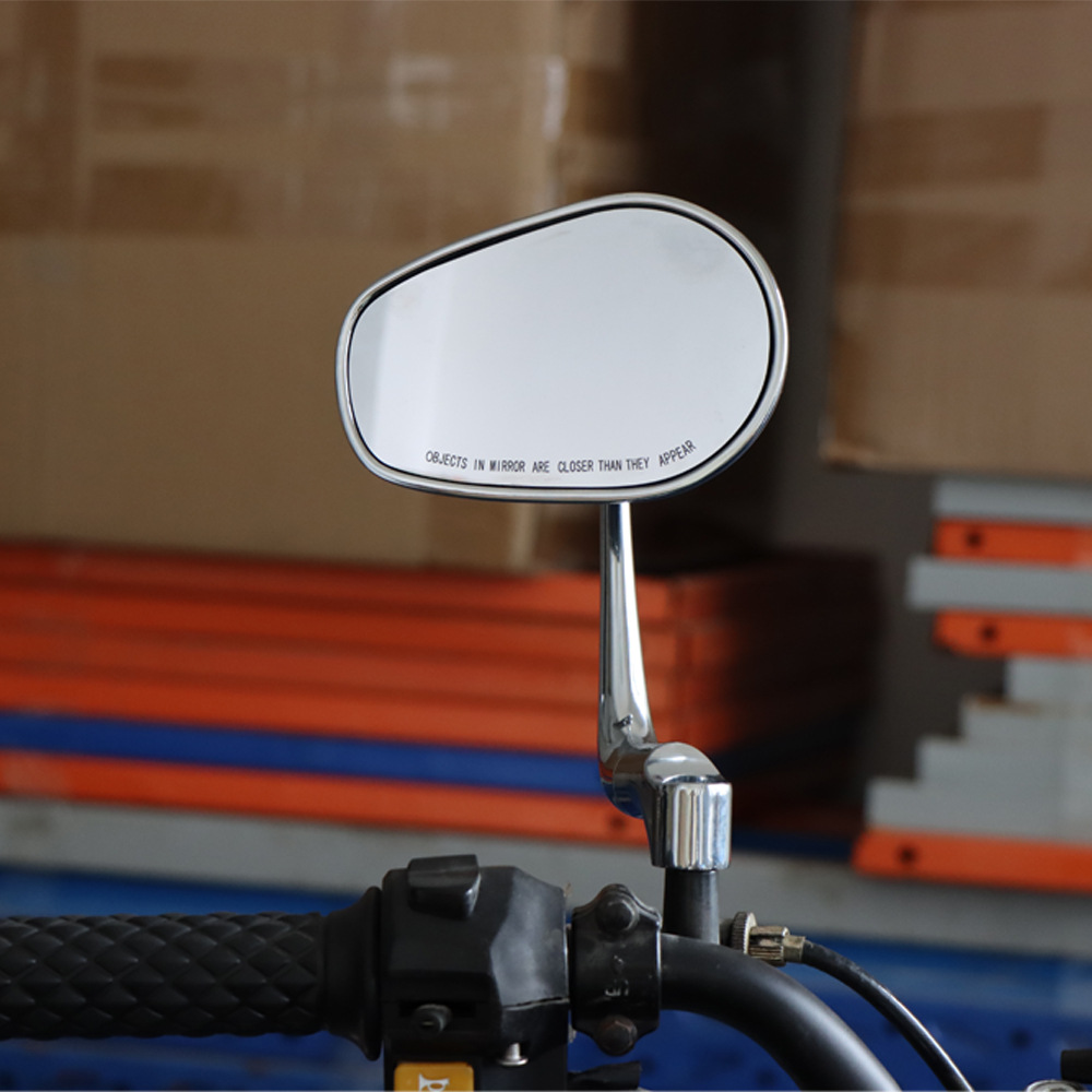 Universal Reversing Mirror Retro Scooter Accessories Modified Aluminum Alloy Oval Rearview Mirror Electric Vehicle Reflector