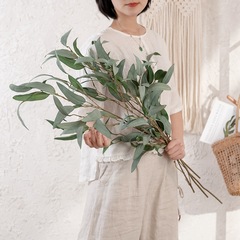 仿真花柳樹葉子枝廠家批發假花綠植物裝飾品INS婚慶跨境YC1066
