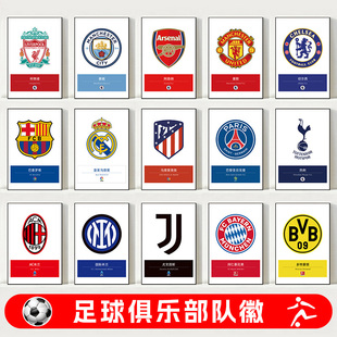 足球俱乐部球队LOGO队徽标志中超英超阿森纳曼城曼联球星海报墙贴-阿里巴巴
