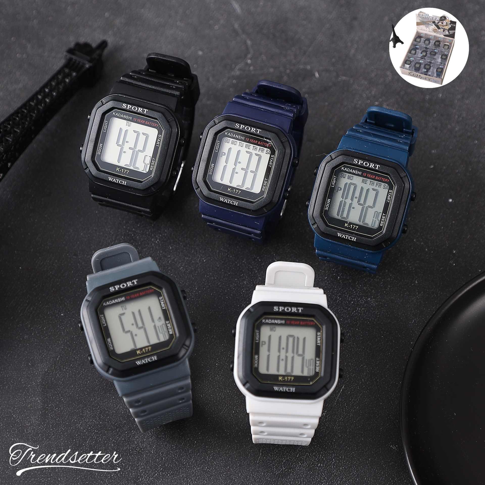 Reloj electrónico de la escuela secundaria día de la luz de la noche relojes electrónicos relojes de pulsera de moda relojes de pulsera de tecnología relojes de pulsera relojes de caja