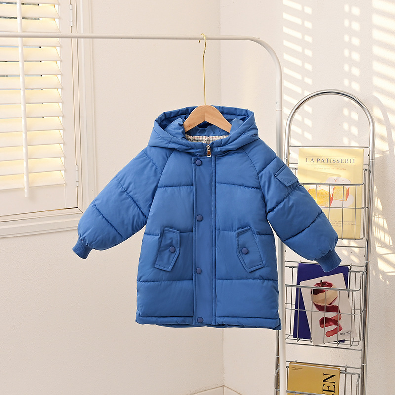 2025 nuevo niño plumón chaqueta de algodón para hombres de tamaño medio y largo para mujeres anti-invierno chaqueta de algodón coreana abrigo grueso