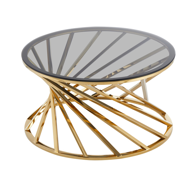 Mesa de té de vidrio temperado, mesa de café de lujo, mesa de café de vidrio moderna y simple. image 3