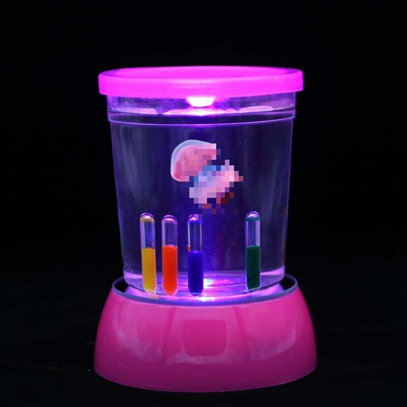 Live Jellyfish Living Creature Glowing Bottle Red Moon Inverted Sea Moon Jellyfish Suitable for Children's Small Animal Pets