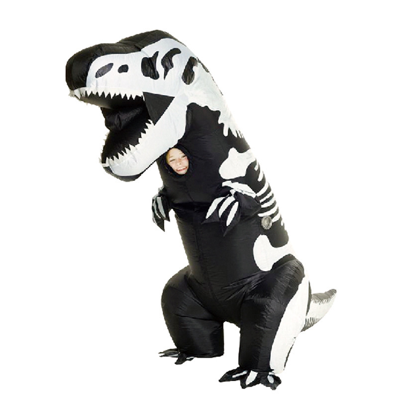 Venta caliente Traje inflable transfronterizo Dinosaurio de Halloween Alien Tyrannosaurus Rex Dress Up Ropa de actuación divertida Decoración de fiesta