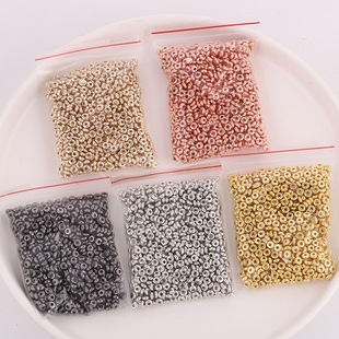 Plastic ABS electroplating CCB beads DIY jewelry accessories material 2 x 4mm flat beads small spacer in stock wholesale