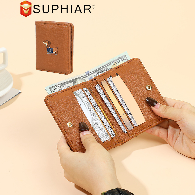 Promoción Cartera de dibujos animados corta billetera pequeña en niñas multi-tarjeta mini bolsa de tarjetas delgada billetera de estudiantes mujeres