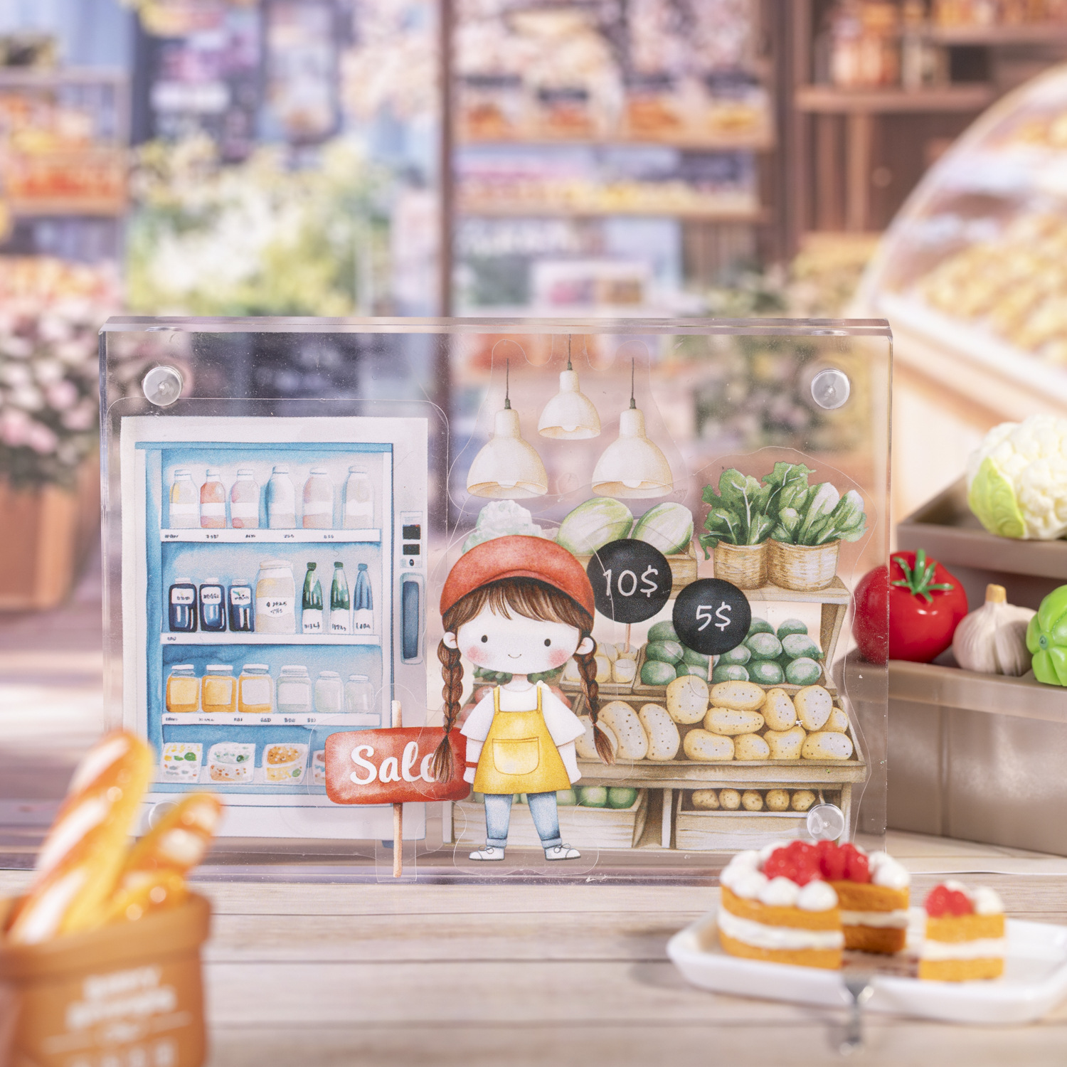 Hermoso día personaje paisajismo PET pegatinas Dream Professional Series Hand cuenta decorativa collage material de bricolaje pegatinas