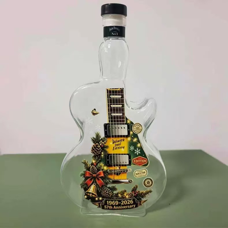 Botella de Vidrio para Whisky Forma de Guitarra de Vidrio de Borosilicato para Whisky image 22