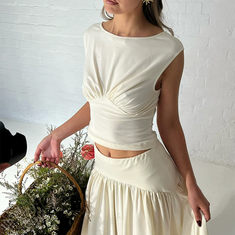 L234TP Европа и США трансграничный новый летний без рукавов с круглым вырезом