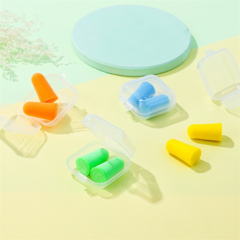 Slow rebound soundproof earplugs, anti-noise, lunch break, silent earplugs, industrial noise reduction, washable, logo-printable sponge earplugs