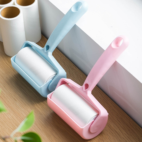 Hair sticking device wholesale paper roller hair absorbing brush hair remover sticky paper hair clothes roller brush scraper