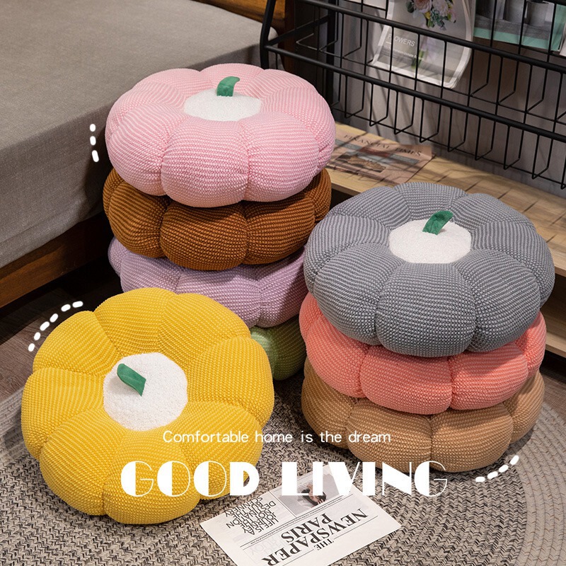 Scandinavian Modern Simple Ins Style Small Pumpkin Cute Pillow Cushion Sofa Living Room Bay Window Accessible Luxury Bedside