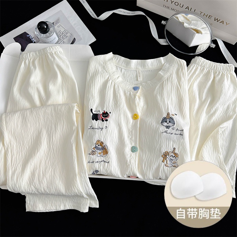 7301 traje blanco de tres piezas