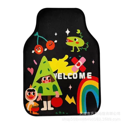 Dirt-Resistant and Easy-Care Floor Mats, Avtomobil döşəmə paspasları - cartoon-floor-mat-03-5055-cm-crystal-velvet