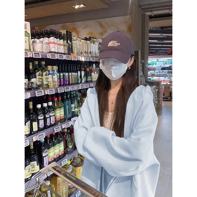 山东即墨卫衣外套女春秋季韩系穿搭慵懒运动帽衫2025新款开衫上衣|undefined