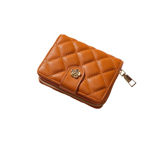 New Style Diamond Pattern Small Scented European and American Ladies Luxury Wallet Money Card Integrated Handbag Credit Card Bag Mobile Phone Bag 