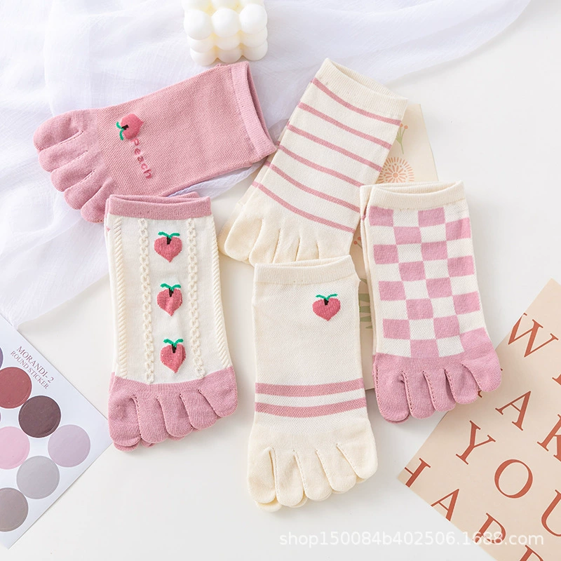 Cotton autumn fresh breathable socks for toes