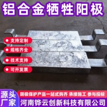 储罐内用AC-3铝合金牺牲阳极16kg AH-7螺栓式双脚铁船用铝块