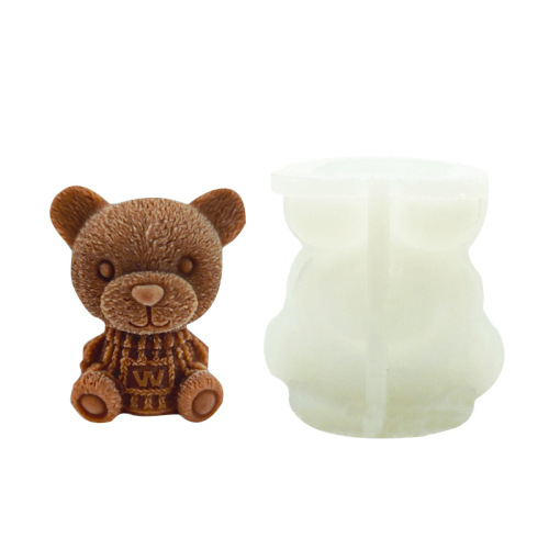 Internet celebrity bear ice cube mold silicone ice bear animal ice tray mold 3D bear milk tea rose ice ball mold