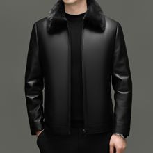 新品冬季真皮羽绒服绵羊皮夹克恒源祥水貂领男士高端绵羊皮外套潮