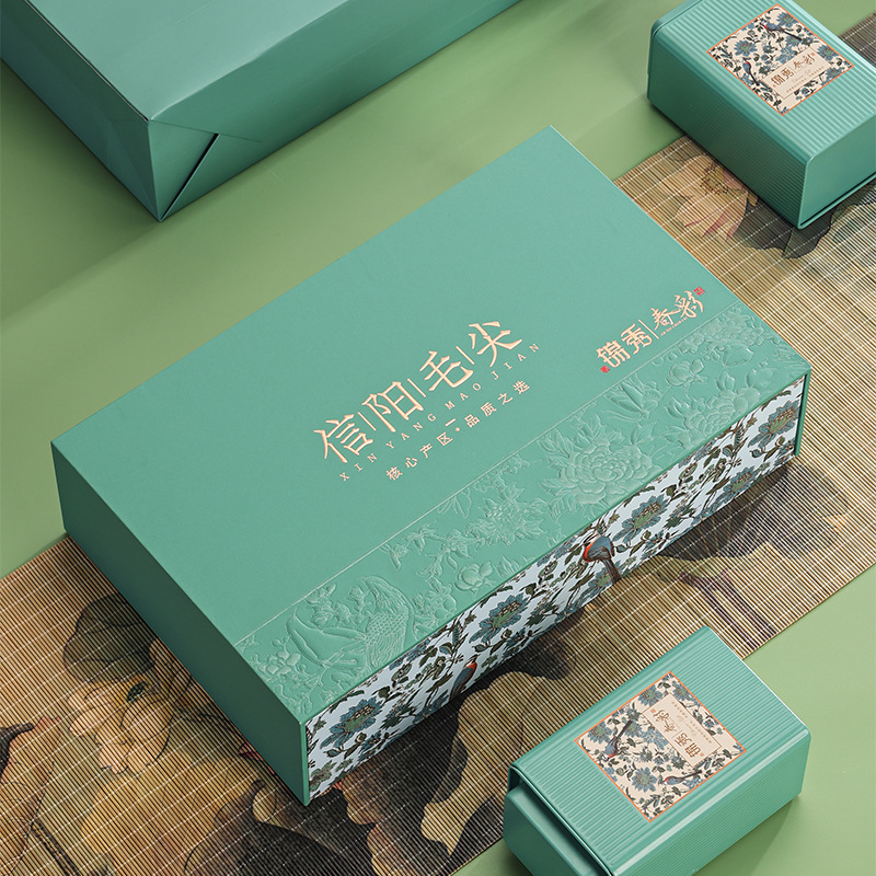 信阳毛尖礼盒空盒高档半斤一斤装绿茶包装盒空礼盒子2026新款批发