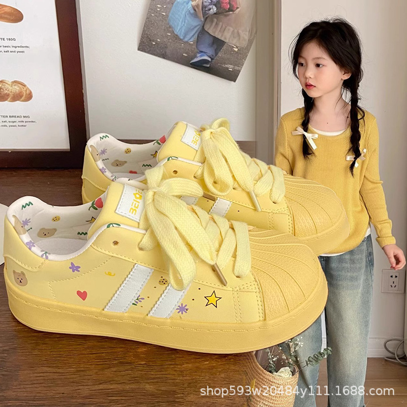 Ins Trendy Ultra-Light Wear-Resistant Girls Spring & Fall Dopamine Korean Style Sneakers Casual Versatile Thick-Soled Sports Shoes Retro