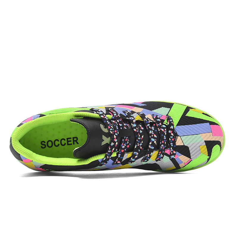 Scarpe da calcio basse transfrontaliere in erba sintetica TF, AG, in pelle, per uomo, donna, bambino, adolescente._voghion.com