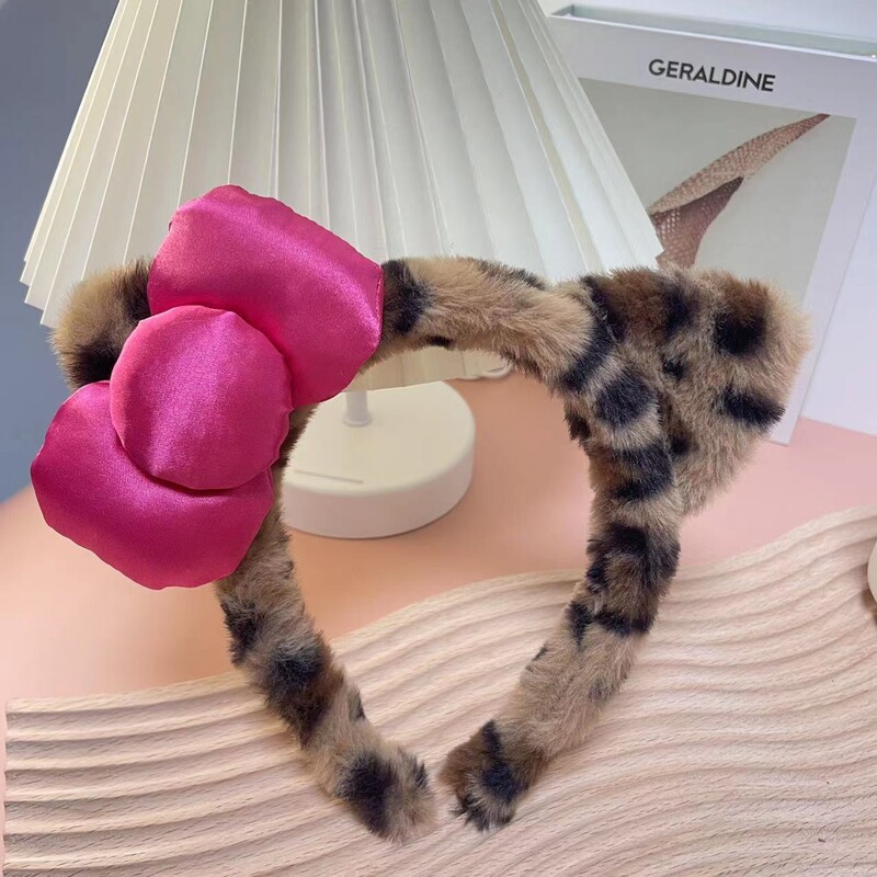 ネット赤超萌小衆kitty猫耳カチューシャ豹紋顔バンドかわいい蝶ネクタイ髪飾り洞窟|undefined