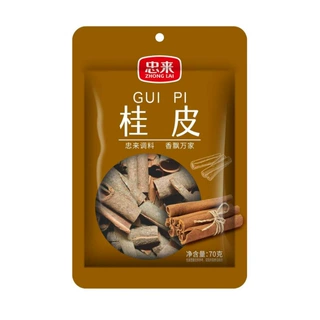 忠来桂皮厨房调味品桂皮70g/袋装