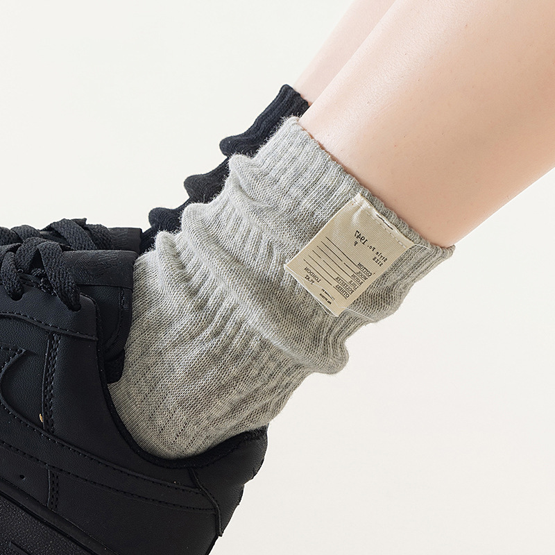 Breathable demi-season solid color elastic soft knee socks