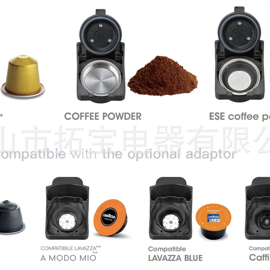 19BAR automático concentrado italiano cápsula máquina de café de presión de la bomba máquina de café multifuncional cápsula máquina de café