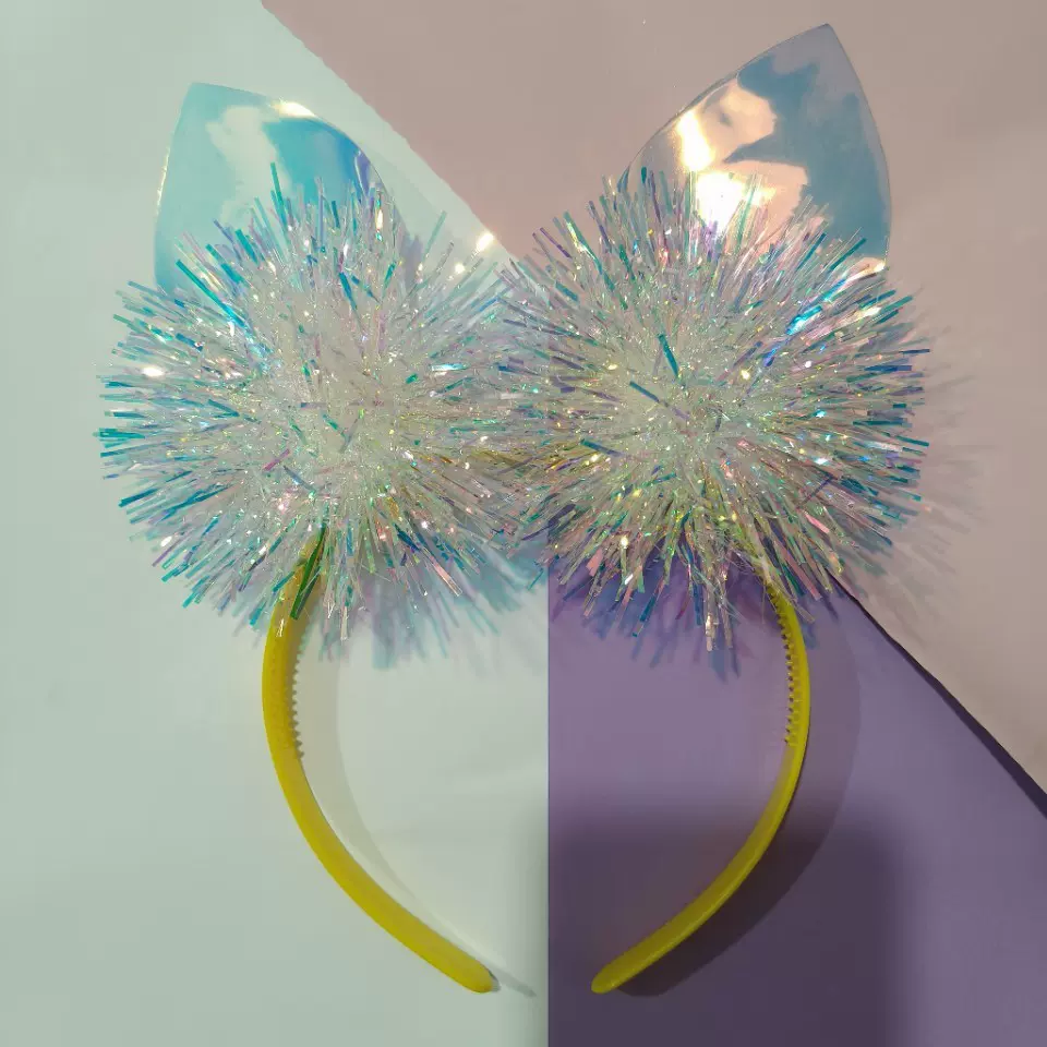 时尚高质量彩膜猫耳朵兔耳朵发箍卡通头箍甜美优雅百搭出口外贸