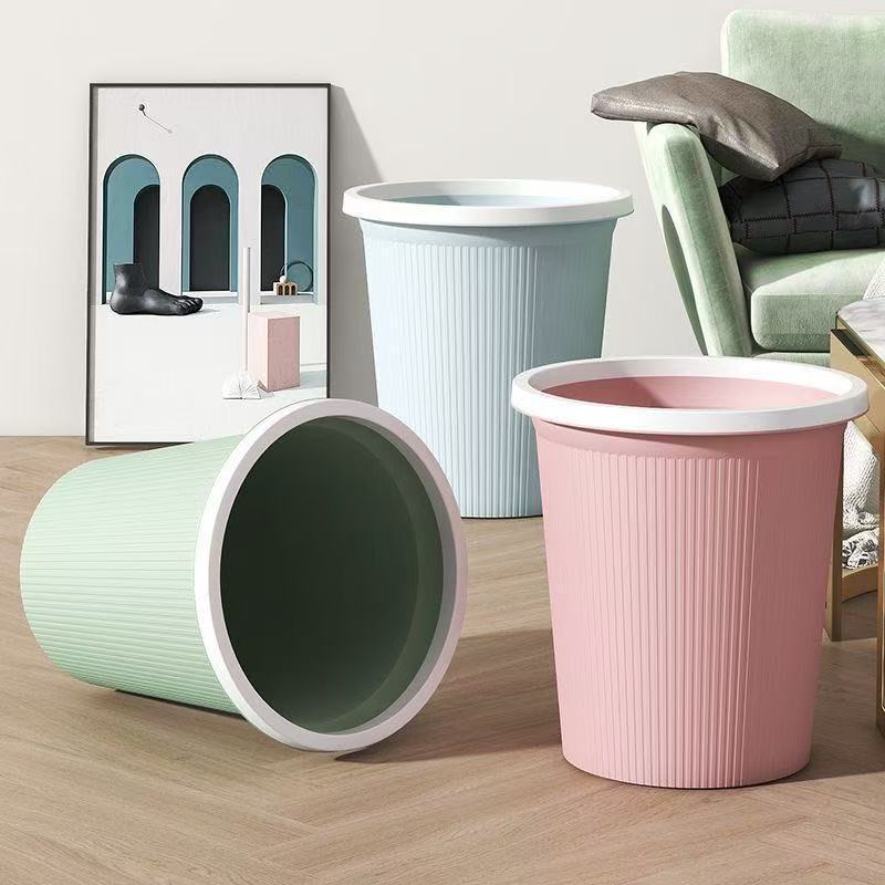 Kitchen Trash Can, Home Bathroom, Student Dormitory, Large Capacity Living Room with Pressure Ring Paper Basket