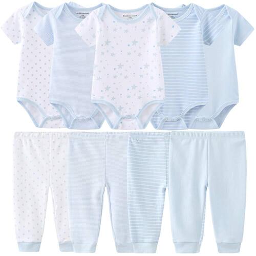 Baby bag, air-conditioned pants, star pure cotton nine-piece set, newborn one-piece triangle harem, foreign trade children's clothing wholesale