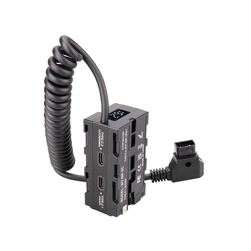 D-TAP NP-F550/970両面偽電池モニター無線図伝灯外付Vポート給電|undefined