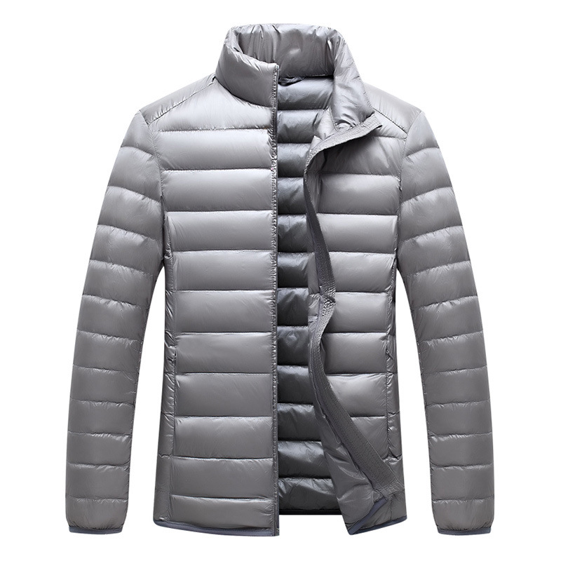 Cross-Border Fashion Reversible down Jacket Men's Stand Collar down Jacket Lightweight down Men's Top 50 White Duck down Coat