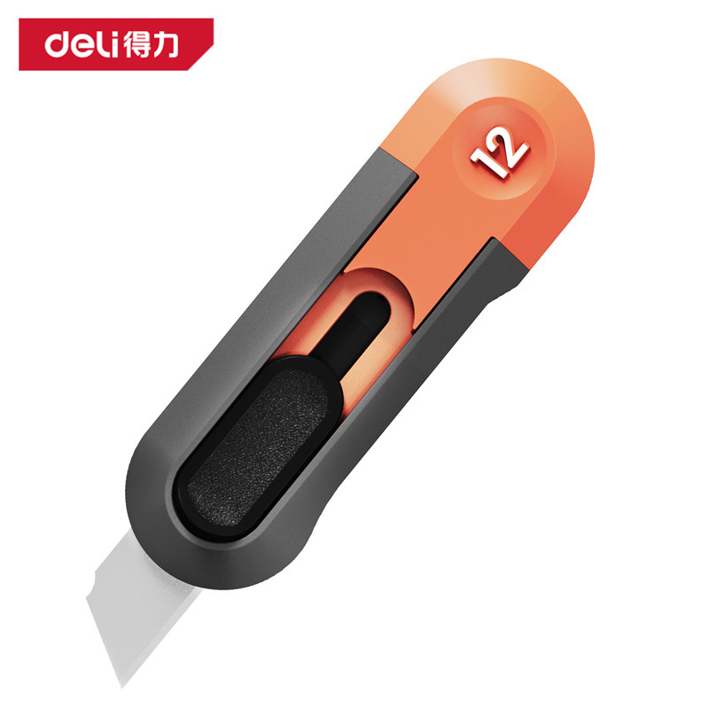Deli Ht4007 Utility Knife Sk5 Blade Automatic Retractable Box Cutter Portable Paper Cutting Knife Mini Knife Deli Ht4007 Utility Knife Sk5 Blade Automatic Retractable Box Cutter Portable Paper Cutting Knife Mini Knife