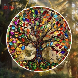 2D Flat 1Pc Tree of Life Light Catcher 2D Courtyard 2D Flat