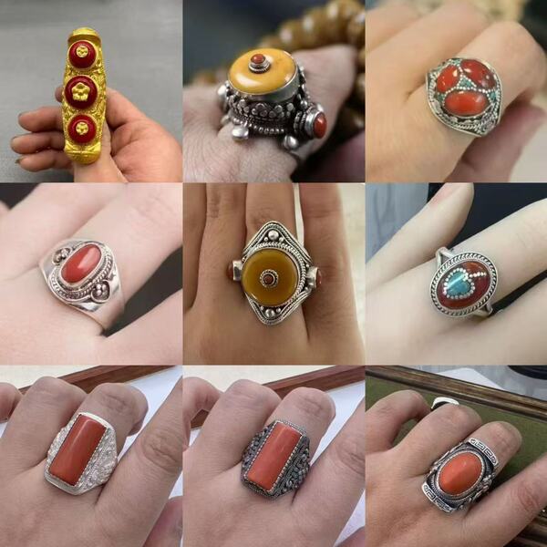 Retro ethnic classic design sophisticated fashionable ring