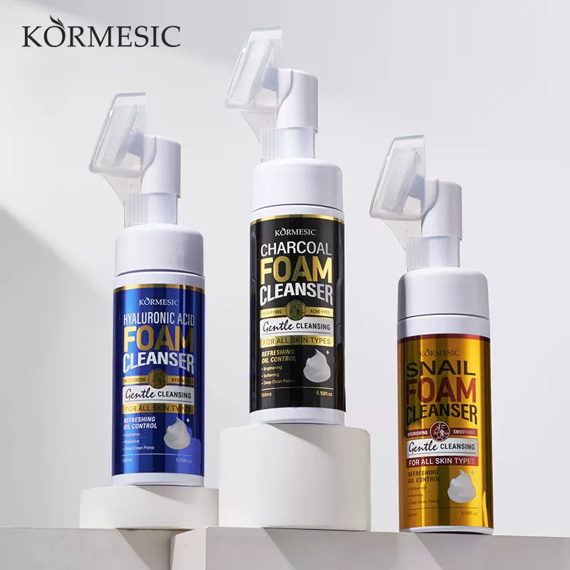 KORMESIC蜗牛泡沫洁面乳cleanser面部清洁清爽控油润肤跨境外贸