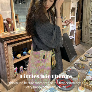 LittleChicThings��Ͱ�С�����V�G���黨ײɫ�����Іμ�б���Ů