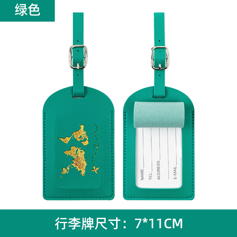 Pu cuero pasaporte cubierta personalizable LOGO mapa giling Amazon etiqueta de equipaje pasaporte titular traje